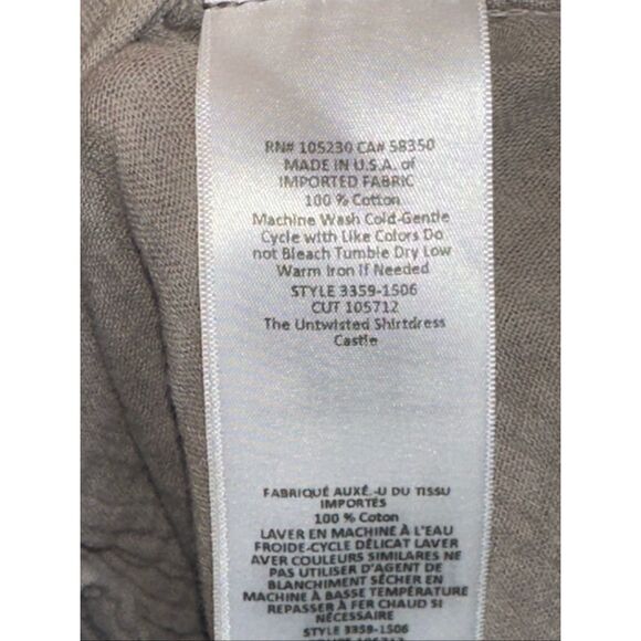 Current/Elliott Shirt Dress Cut Off Raw Hem - Picture 4 of 7